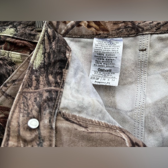 Carhartt Realtree B235 CAP dungaree fit carpenter pants - Picture 3 of 5